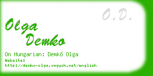olga demko business card